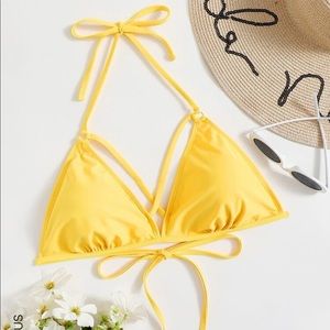 Yellow bikini top